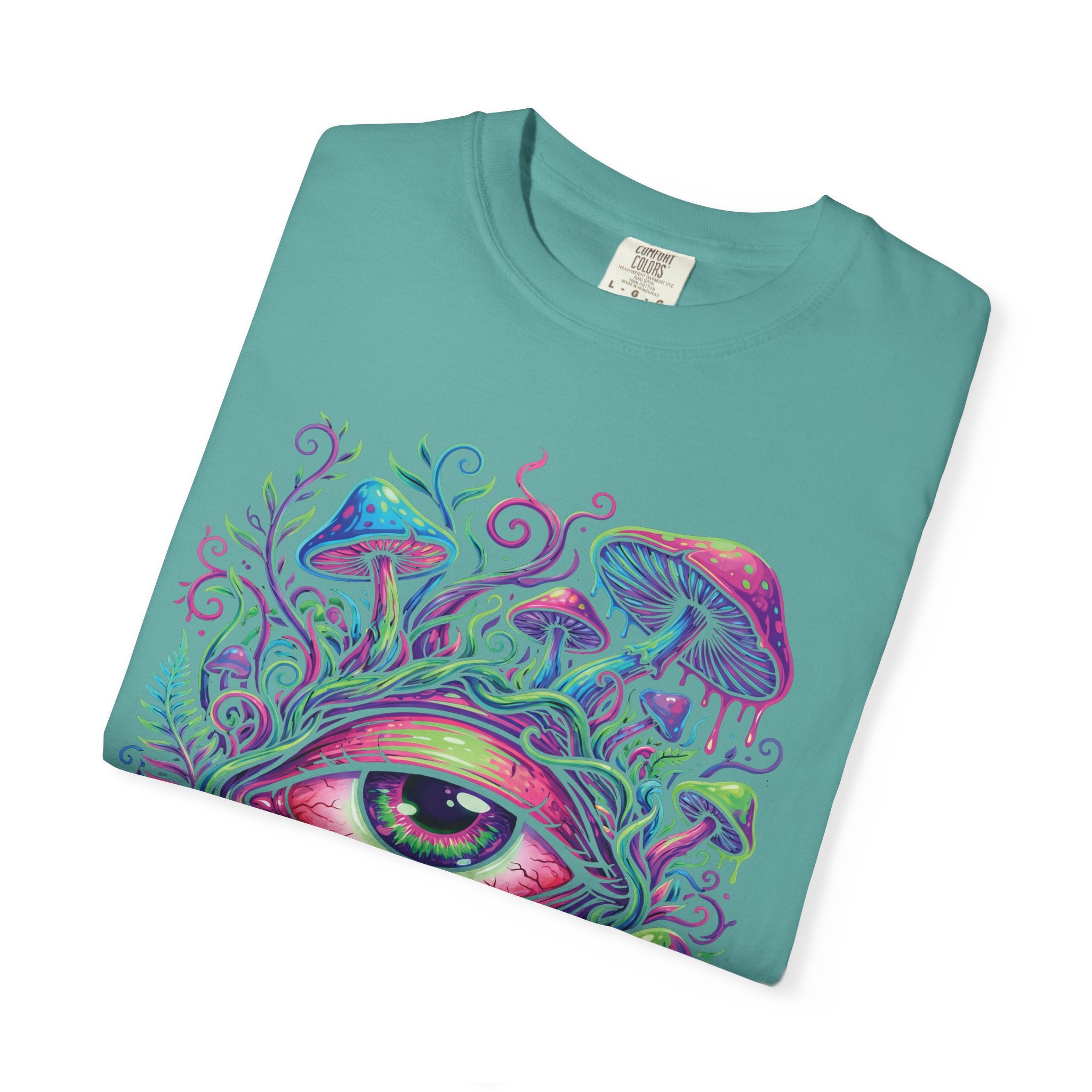 Psychedelic Third Eye Mushroom Comfort Colors Tee