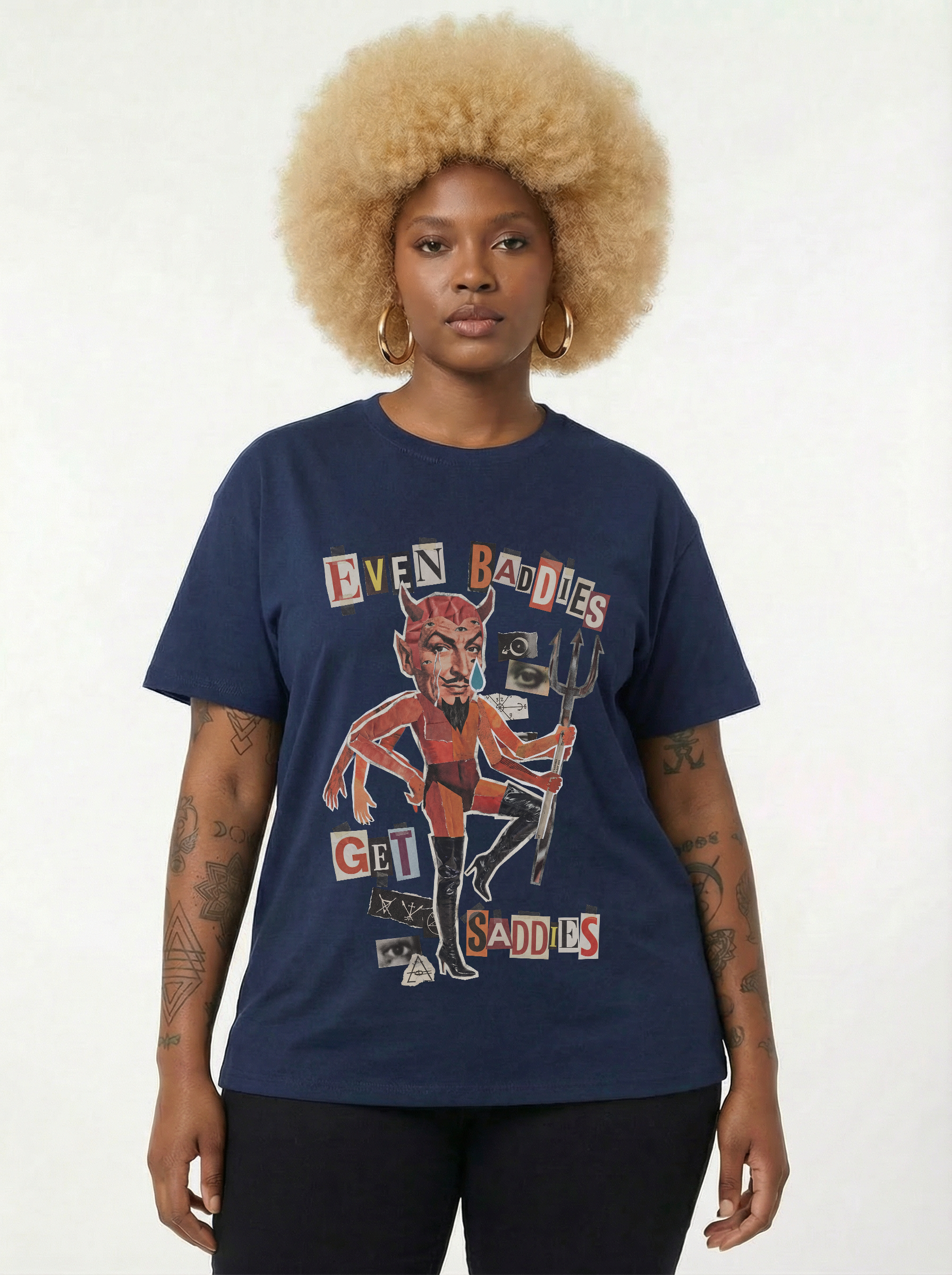 Even Baddies Get Saddies Comfort Colors Tee