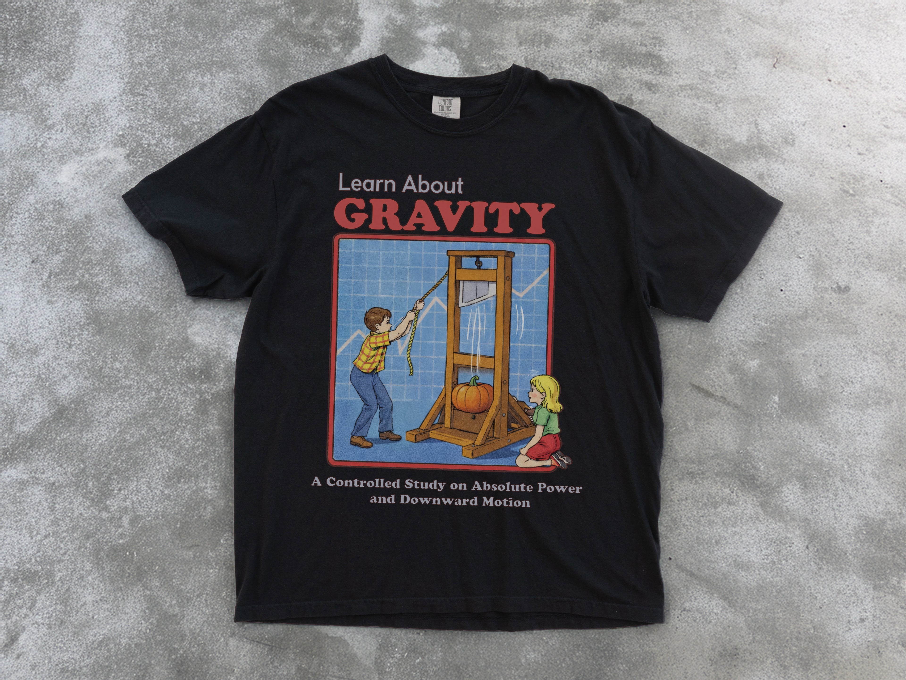 Learn About Gravity Guillotine Science Experiment Comfort Colors Tee
