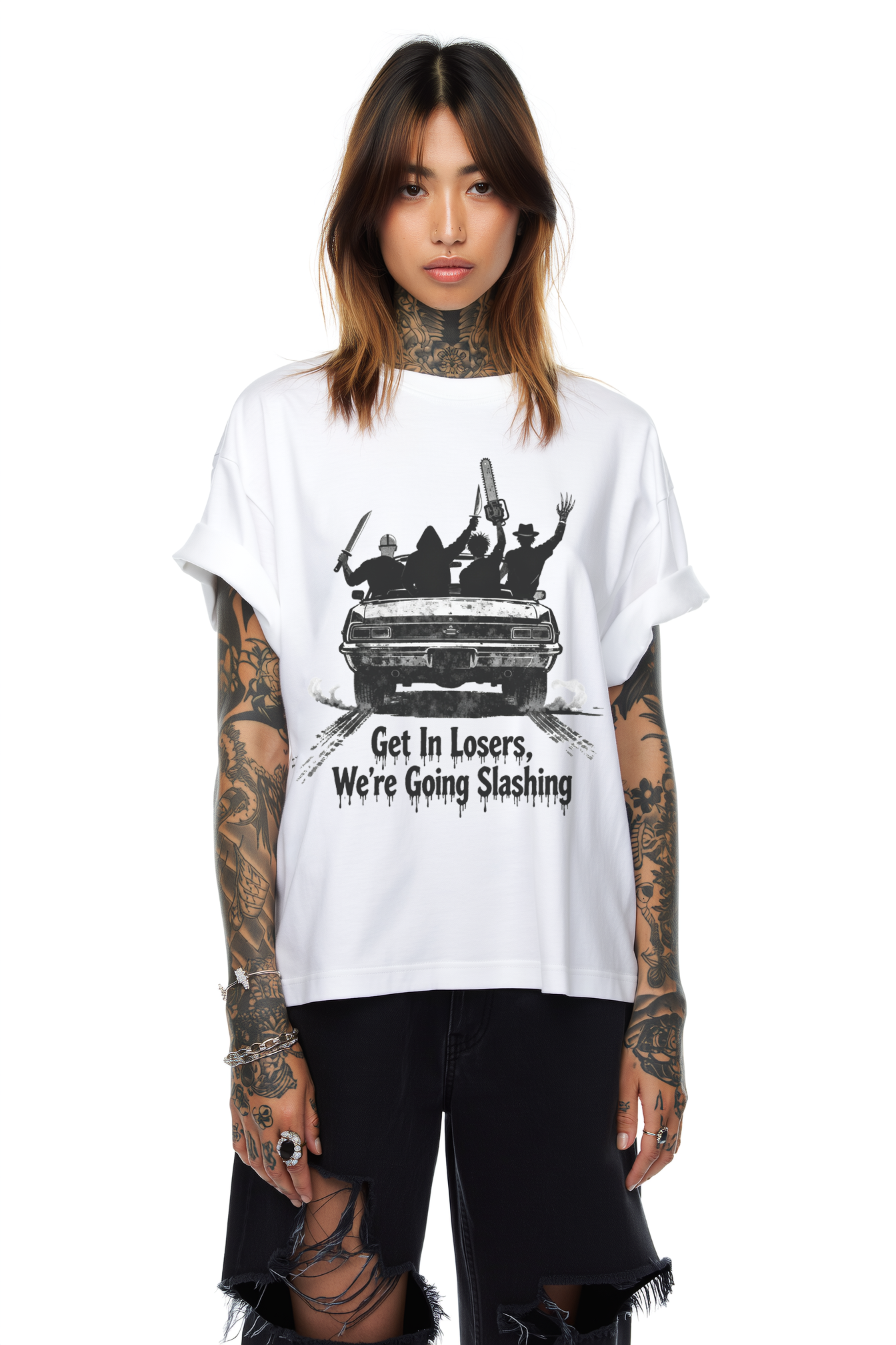Get In Losers Horror Comfort Colors Tee