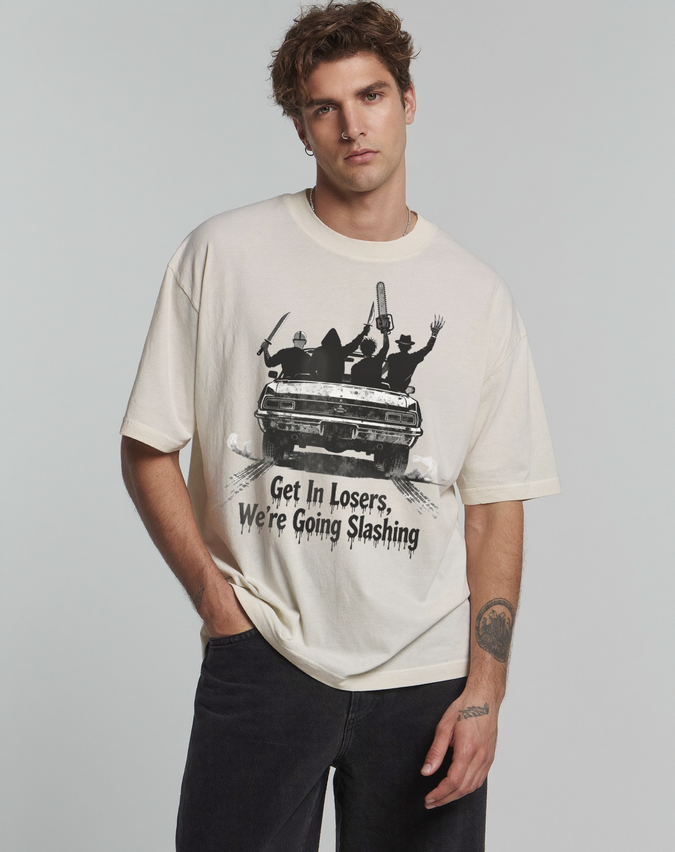 Get In Losers Horror Comfort Colors Tee