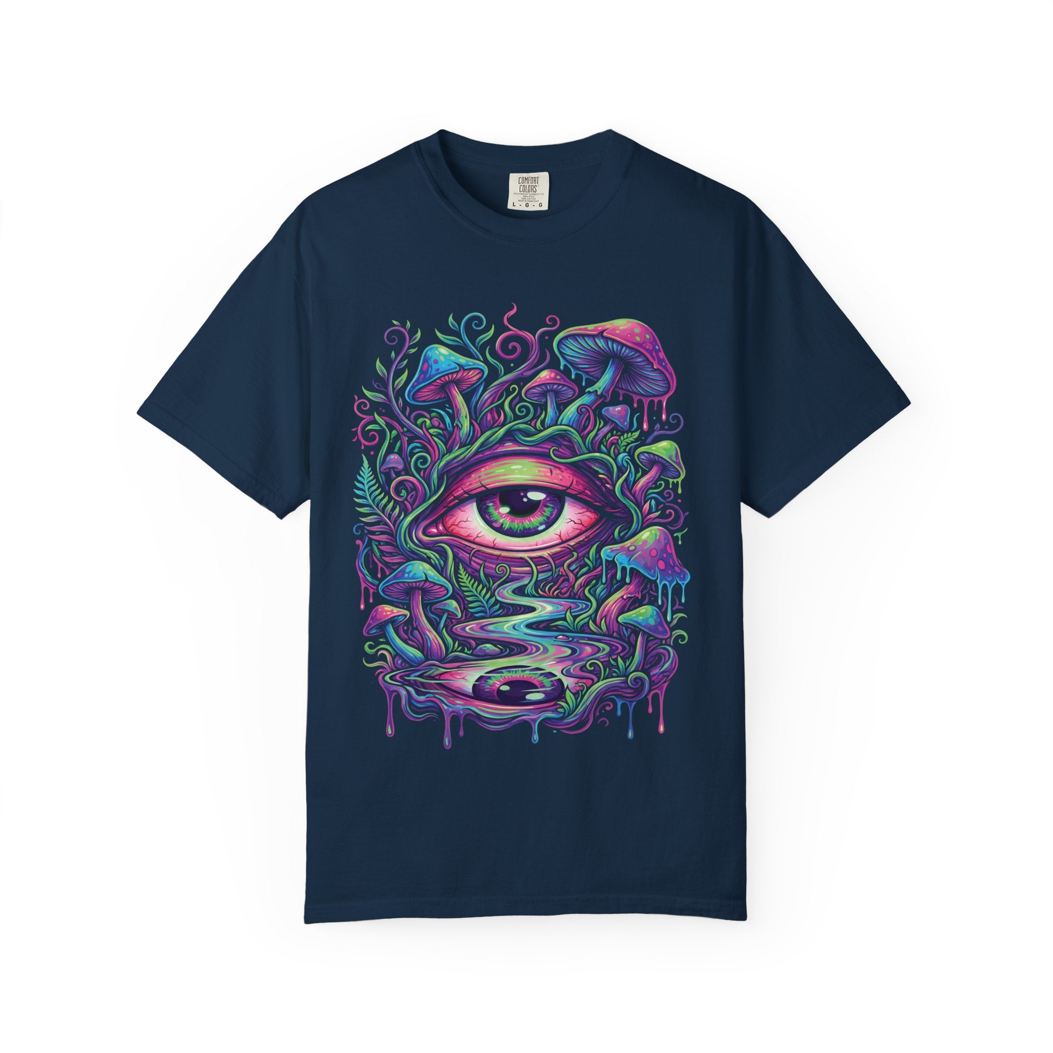 Psychedelic Third Eye Mushroom Comfort Colors Tee