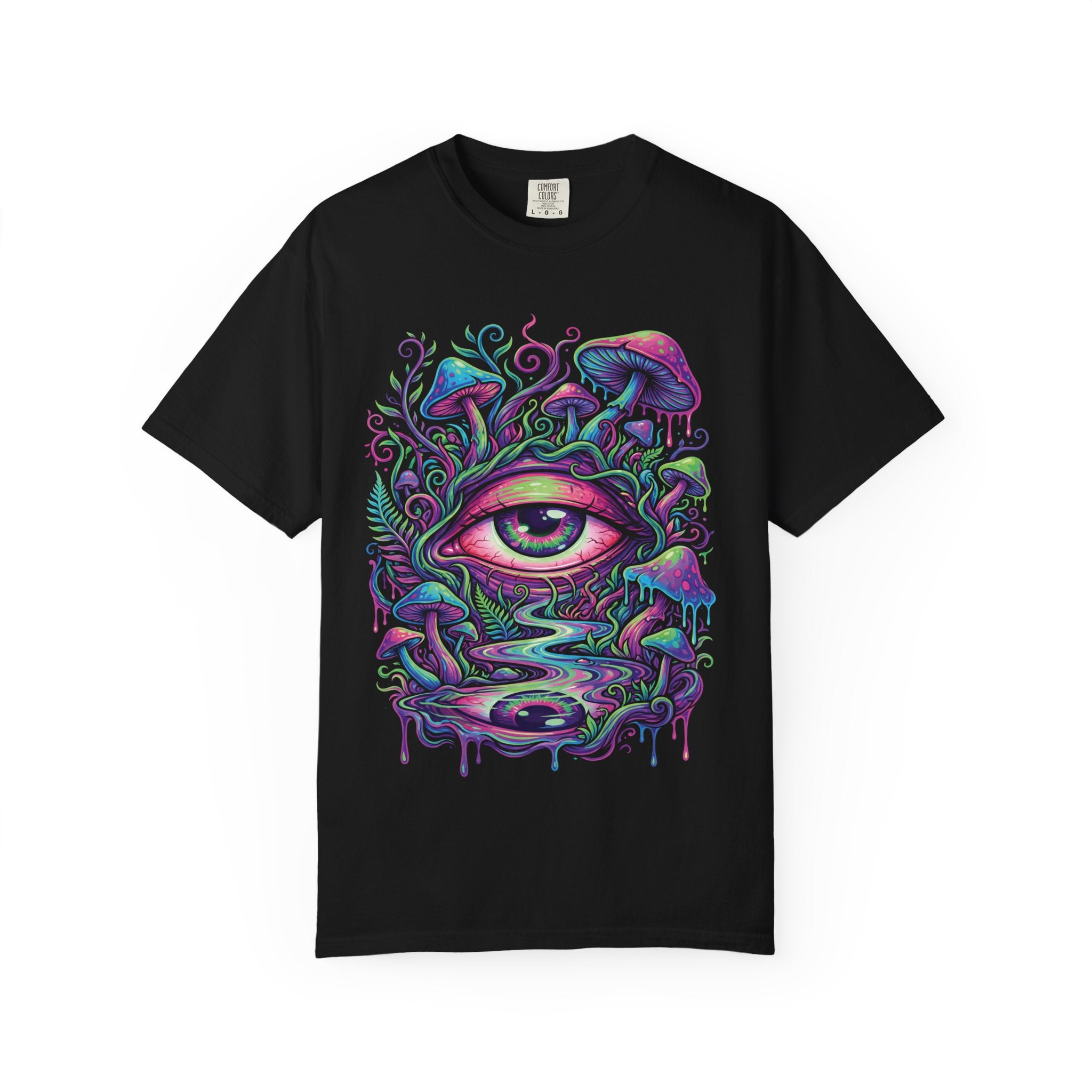 Psychedelic Third Eye Mushroom Comfort Colors Tee