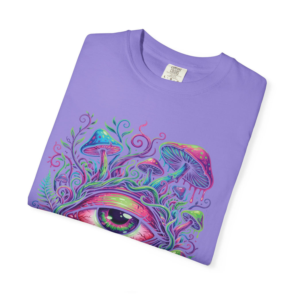 Psychedelic Third Eye Mushroom Comfort Colors Tee